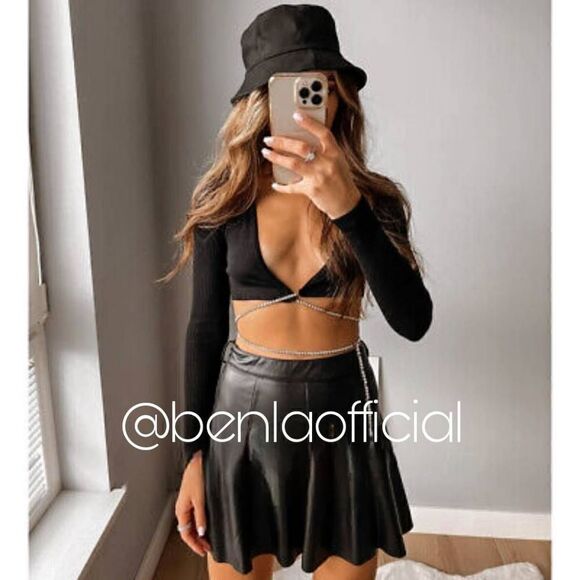 SEAMLESS RHINESTONE TOP ZARA  - Picture 1 of 11